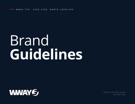 WWAY TV3 brand guidelines cover