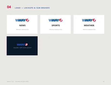 WWAY TV3 logo lockups page