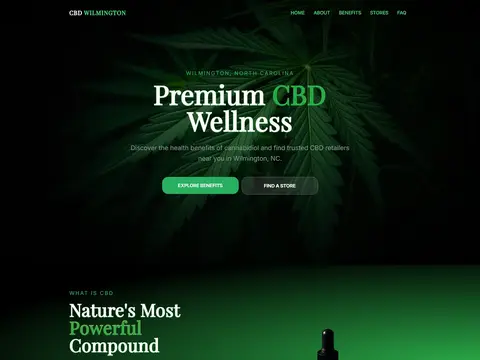 CBD Wilmington retail website homepage